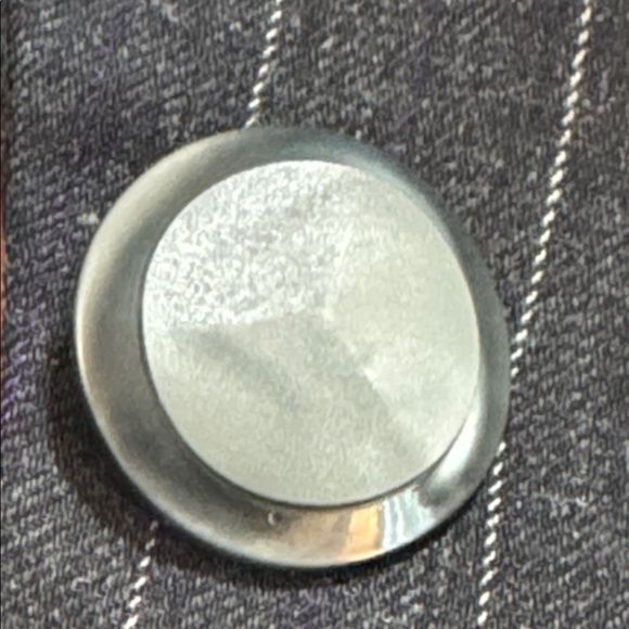 Giorgio Armani Charcoal Gray Black Pinstripe Blazer Sz 42 6 Italy Business Work - Picture 7 of 13